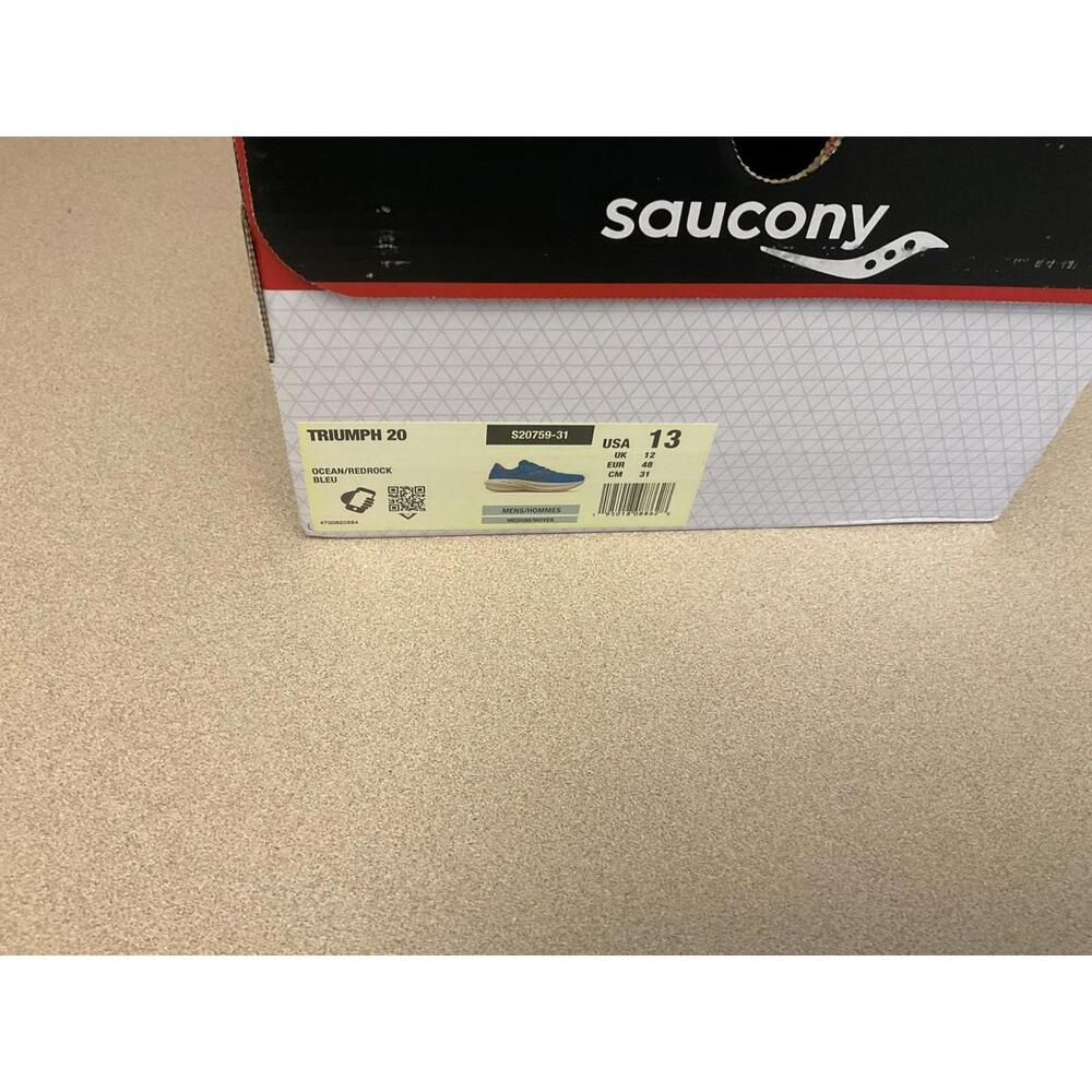 New! Mens Saucony Triumph 20 Ocean/Redrock Running Shoes. Size 13. Nice! - Picture 4 of 9